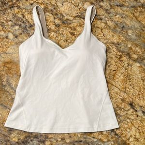 Lululemon Athletica White Waist-Length Tank